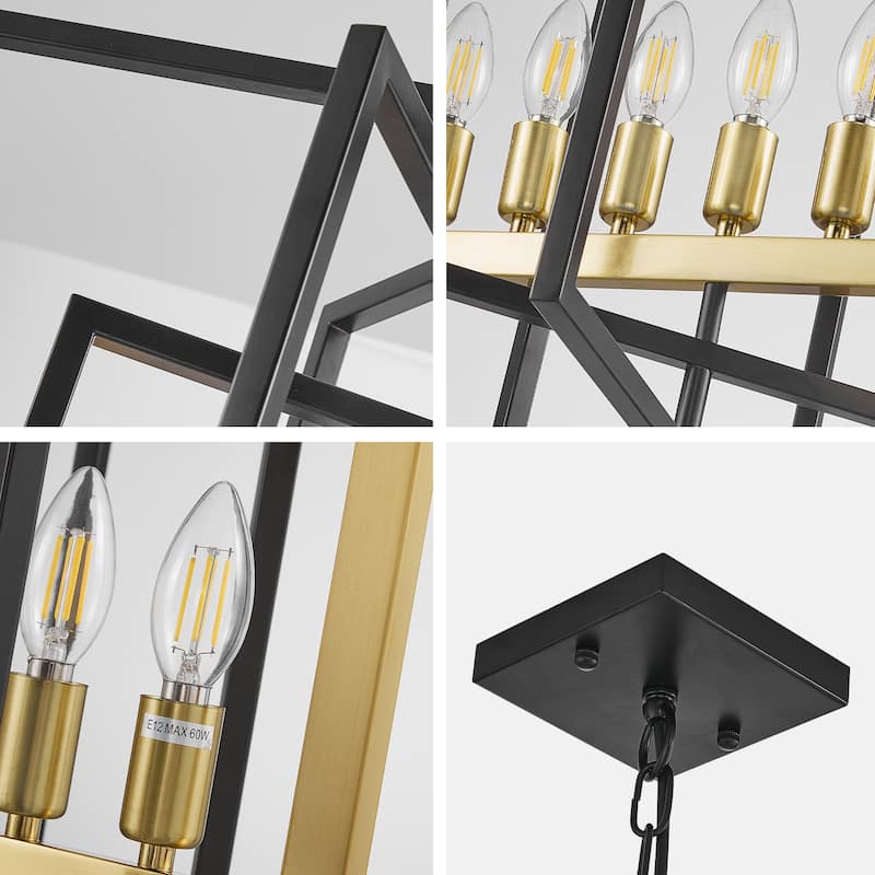 7-Light Pendant Light, 23Inch Farmhouse Chandelier Fixture with UL