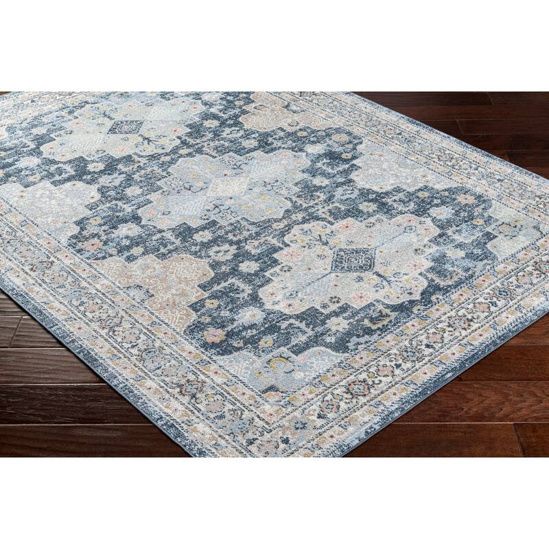 Livabliss Lavadora Traditional Medallion Washable Area Rug