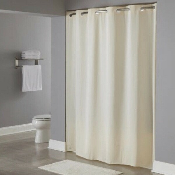 Hookless Shower Curtian Madison Liner White 71" x 77" NEW 