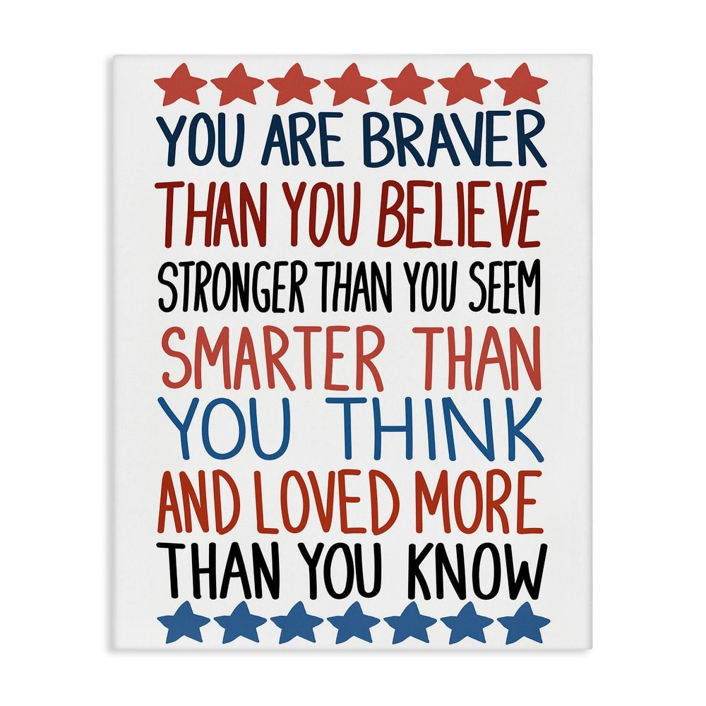 Stupell Bold Self Confidence Phrases Canvas Wall Art Design By Sweet Melody Designs