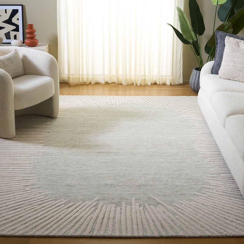 SAFAVIEH Handmade Abstract Sofoula Modern Wool Rug