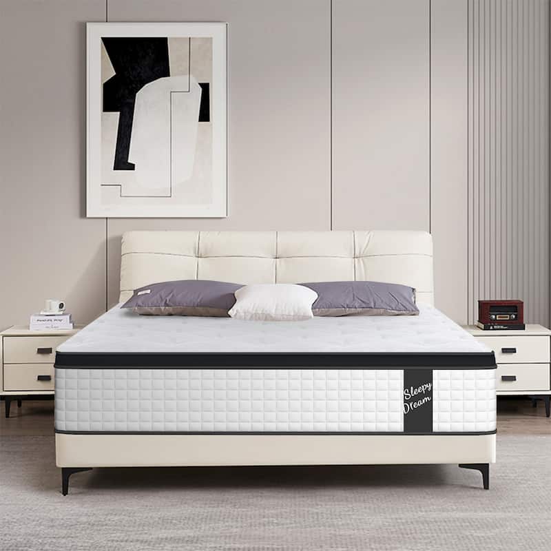 12 Inch 7-Zoned Cool Memory Foam Individual Pocket Spring Hybrid Mattress - King