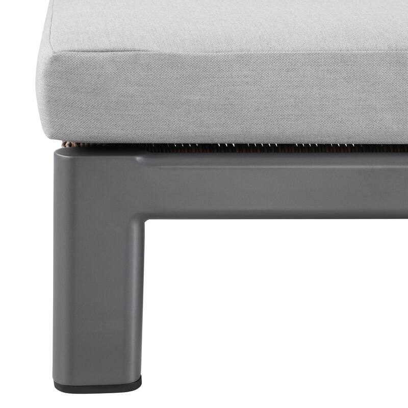 Arlo Teak & Wicker Aluminum Dual-Use Outdoor Chaise Lounge (Set of 2)