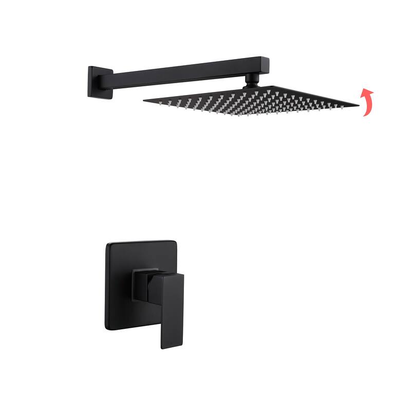 Square Single Spray Rainfall Showerhead