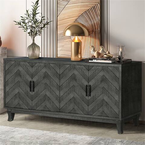 Accent Storage 4 Door Wooden Cabinets