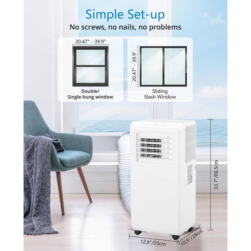 Portable Air Conditioner 3 in 1 with Remote Cool, 10000 BTU(ASHRAE)/6500 BTU (SACC)