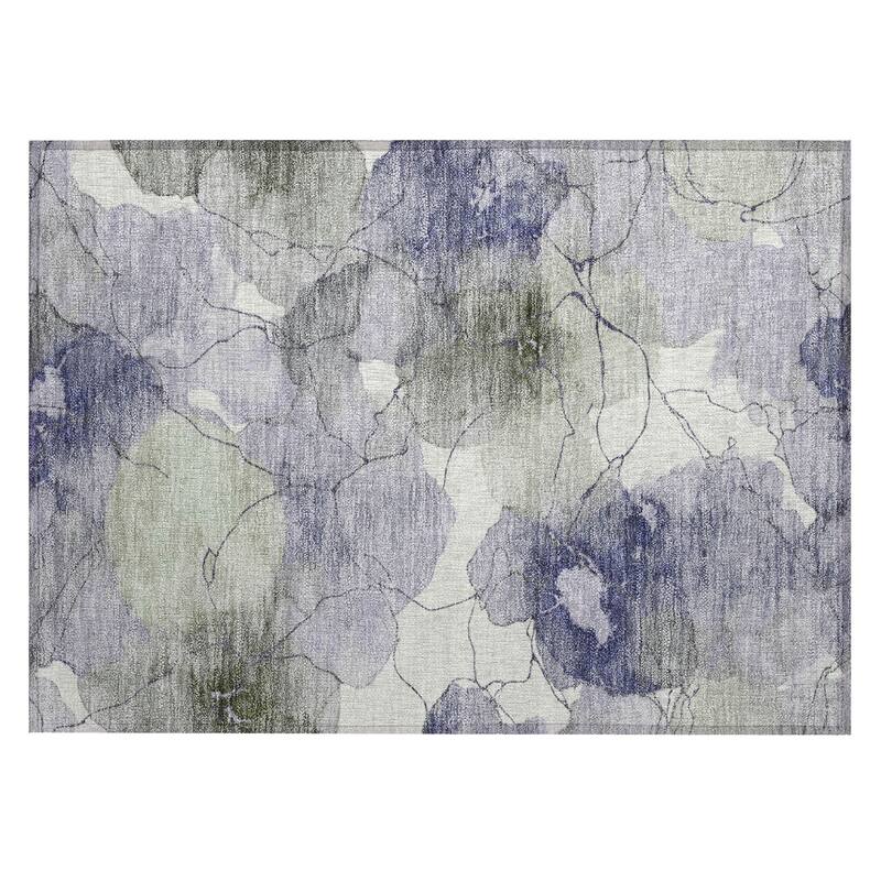 Machine Washable Indoor/ Outdoor Floral Mara Chantille Rug