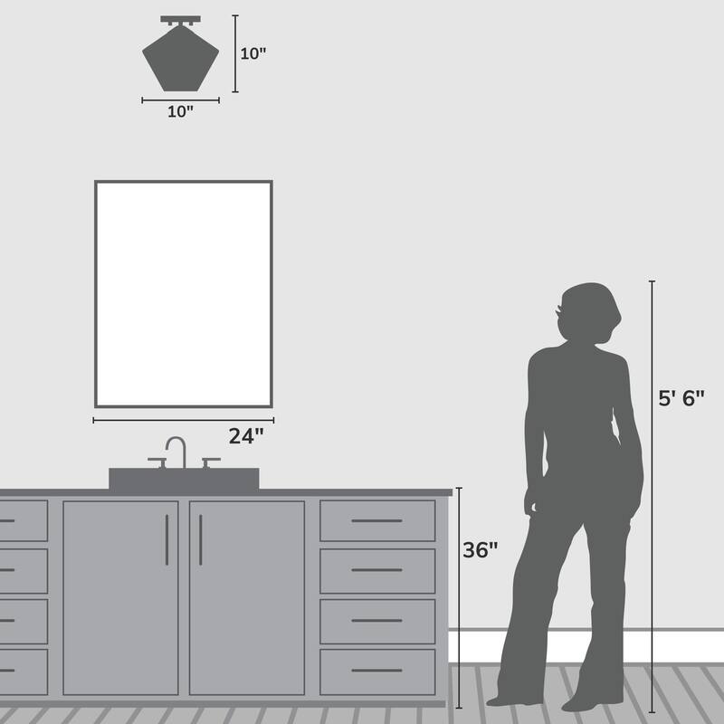 Hunter Celestial Valley 1 Light Flush Mount Ceiling Light - Modern - Hallway, Bathroom, Entry, Laundry - Damp Rated! - 1-Light