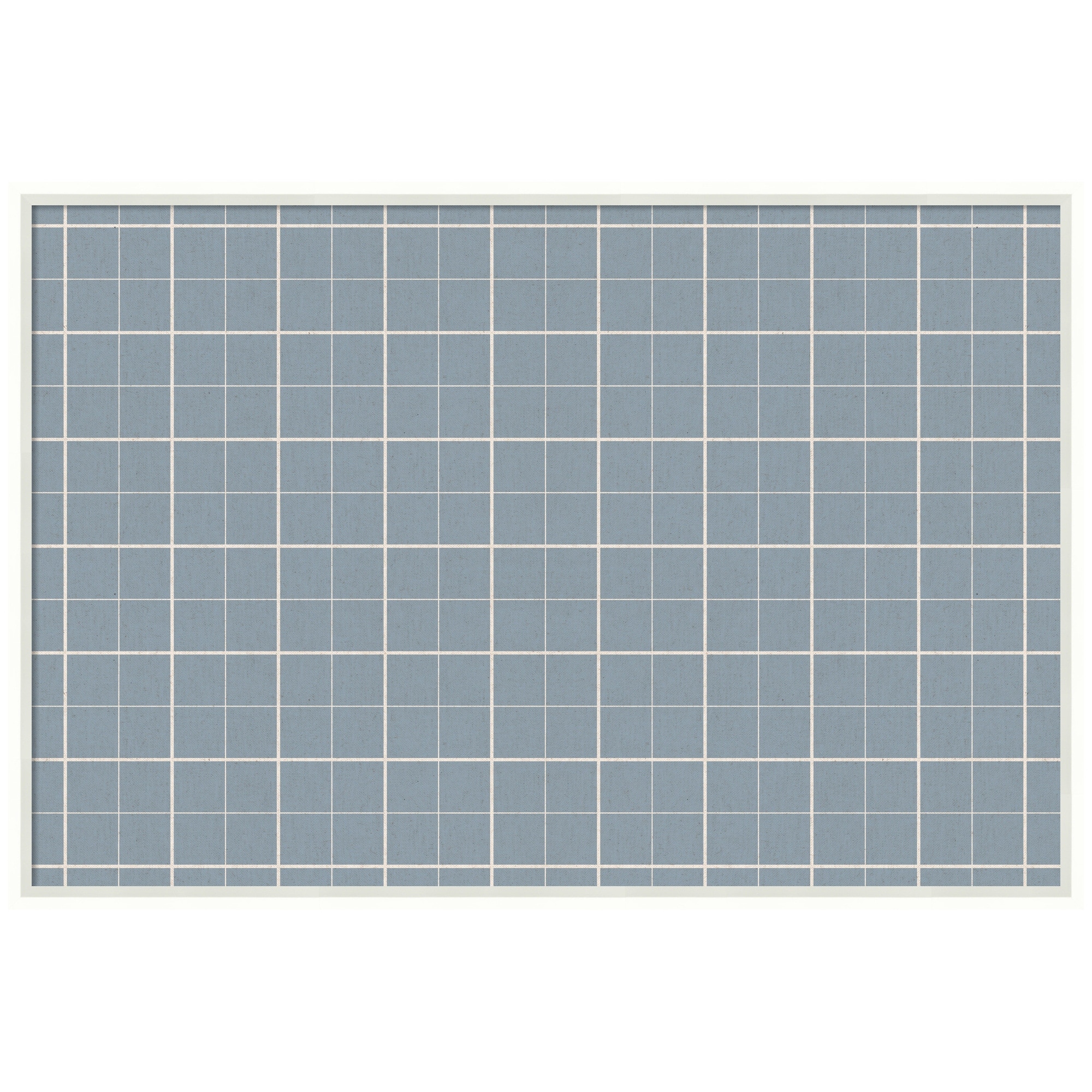 Kate and Laurel Framed Fabric Pinboard Light Blue Plaid Wall Organization