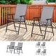 preview thumbnail 6 of 7, Podena Grey Folding Patio Chairs (Set of 2) by Havenside Home