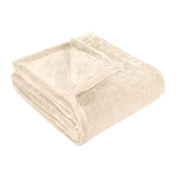 slide 2 of 24, The Beyond Bed™ Plush Medium Weight Classic Solid Fleece Blanket California King - Ivory