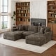 preview thumbnail 49 of 131, Oversized Chenille Modular Sectional Sofa Conversation Set with 2 Ottomans