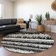 preview thumbnail 131 of 132, Premium Washable Super Soft Modern Ombre Stripe Mayfield Rug Black - 8' x 8'