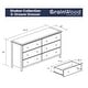 preview thumbnail 17 of 20, Grain Wood Furniture Shaker-style 6-drawer Solid Wood Dresser