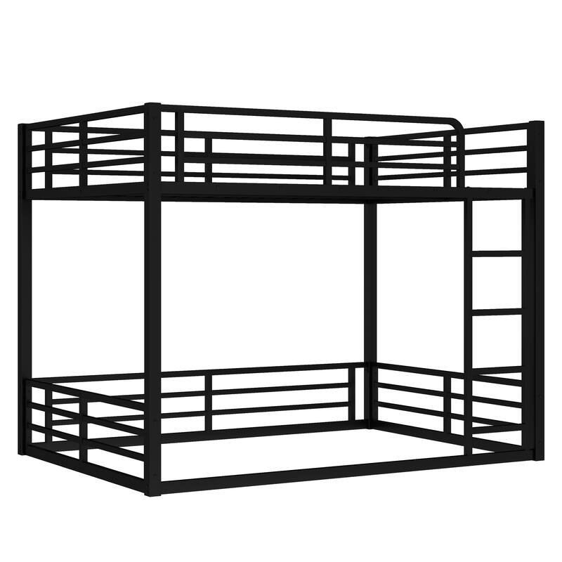 Full/Twin XL/Queen Metal Bunk Bed for Kids/Teens/Adults - Heavy Duty Noise Reduced Frame with Safety Rails