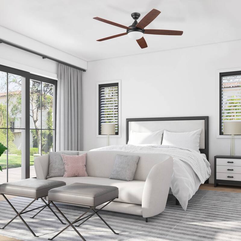 52" Prominence Home Ashby Contemporary Indoor LED Ceiling Fan with Light and Remote Control
