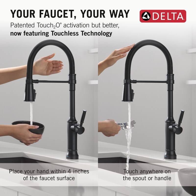 Delta 9684TL-DST Renaldi 1.8 GPM Single Hole Pre-Rinse Kitchen Faucet
