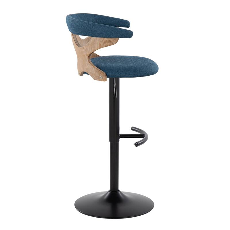 Carson Carrington Viby Adjustable Bar Stool with Rounded T Footrest (Set of 2)