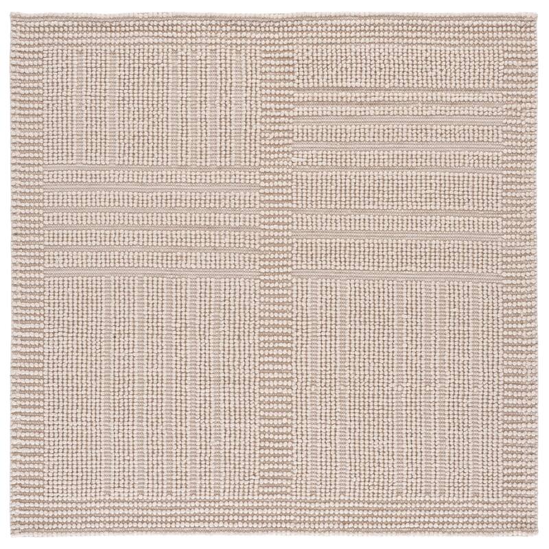 SAFAVIEH Natura Piety Raised Textured Wool Blend Rug - 6' Square - Ivory
