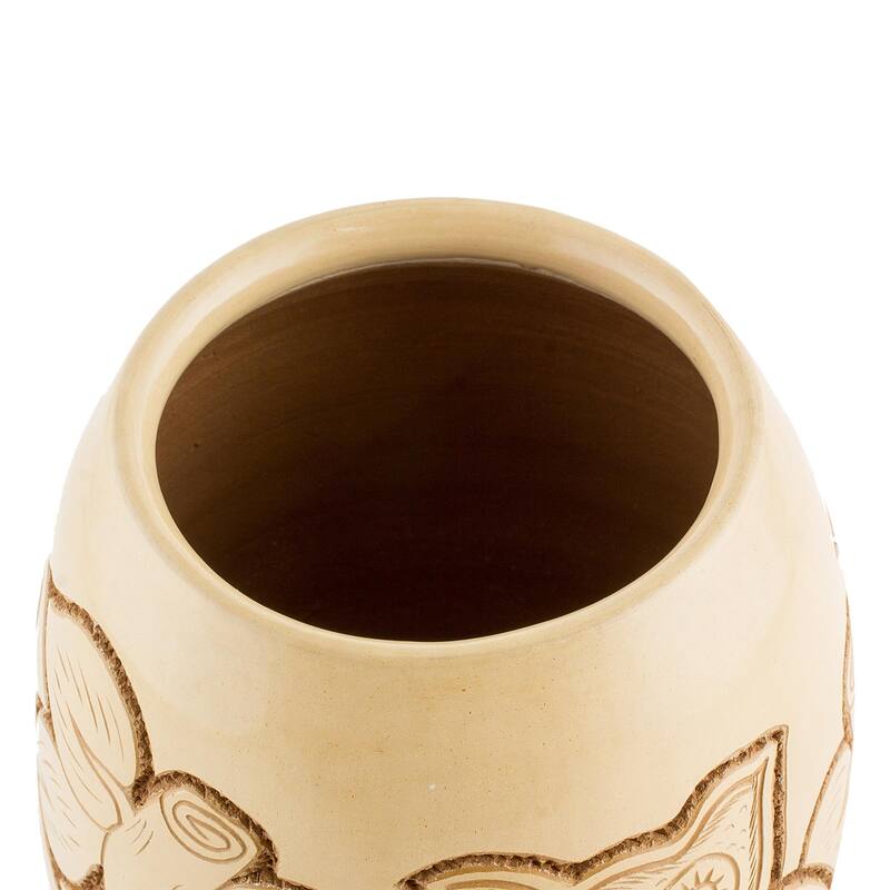 Novica Handmade Wisdom And Intuition In Beige Ceramic Decorative Vase