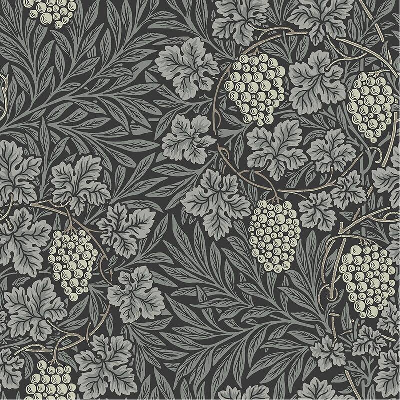 A-Street Prints Vine Denim Woodland Fruits Wallpaper