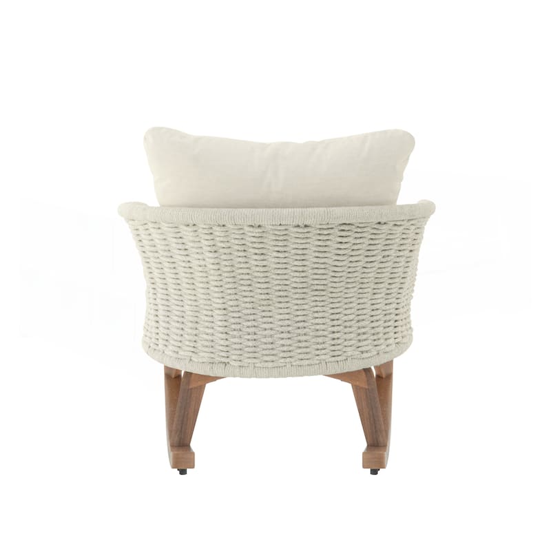 Contemporary Minimalist Wicker Rocking Chair