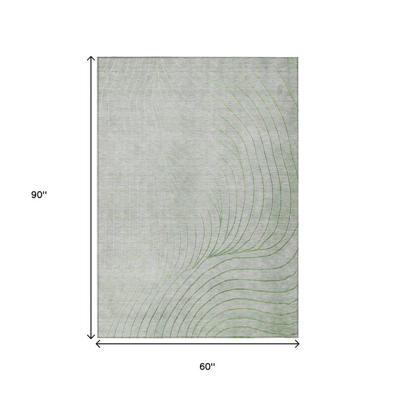 HomeRoots Abstract Transitional Rectangle Outdoor Rug