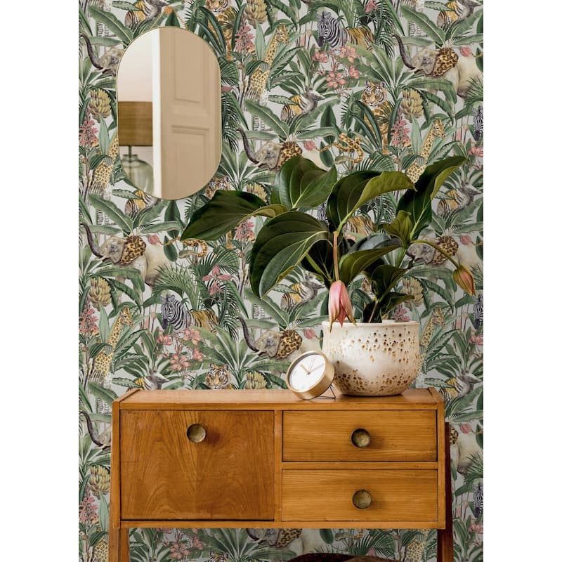 Safari Fusion Non-Pasted Wallpaper – 396in. x 21in. – Covers 56 square feet