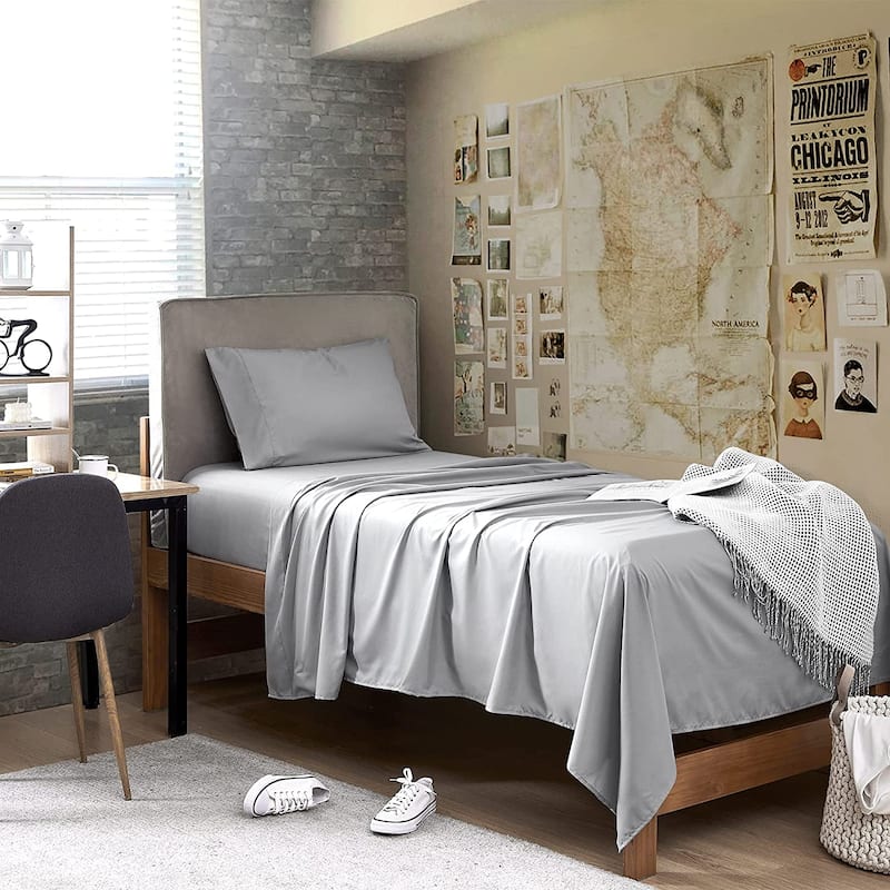 Microfiber Supersoft Twin XL Bedding Sheets - Twin XL - Ultimate Gray