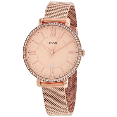 Fossil Women's Jacqueline Rose gold Dial Watch - ES4628 - Rose gold - 6 (36)