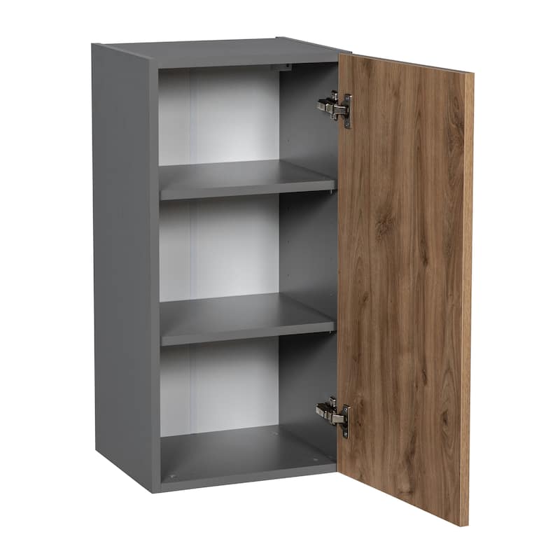 9" x 30" Wall Cabinet-Single Door-Grey - 9 x 30 x 12
