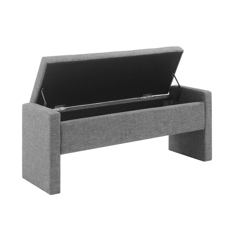 Modern Bed End Bench with Storage,Upholstered Large Foot Rest Stool, Comfy Window