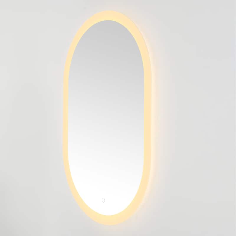 SAFAVIEH Home Wes 24" LED Vanity Mirror - Silver / White