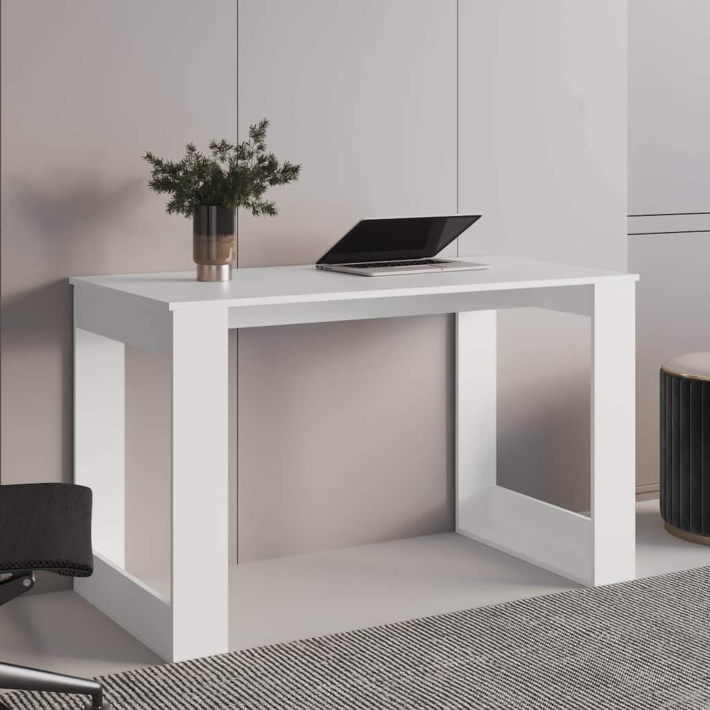 GDFStudio - Amelia Elegant Writing Desk with Ample Workstation and Sturdy Legs