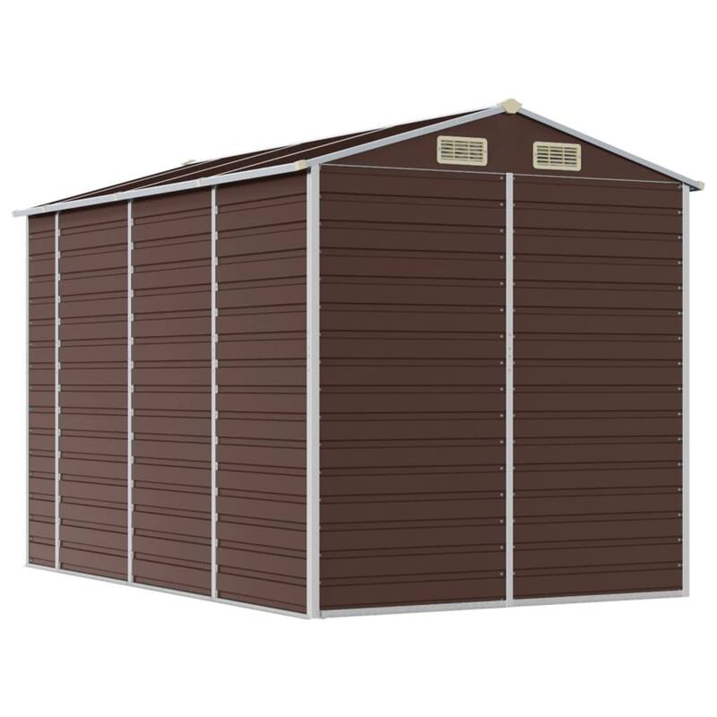 vidaXL Garden Shed Metal Outdoor Storage Shed Anthracite Galvanized Steel