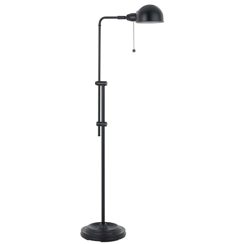 Adjustable Floor Lamp with Dome Shade and Pull Chain Switch