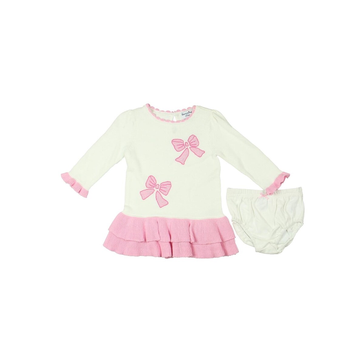 Shop Hartstrings Bow Sweaterdress Newborn Girls Metallic 6 9 Mo