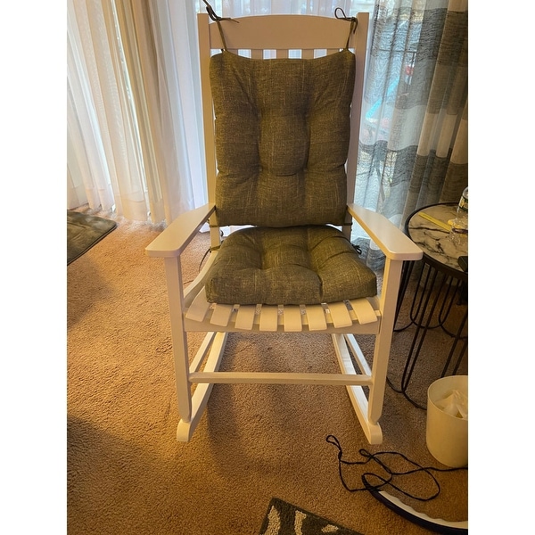 Rust Klear Vu Solarium Indoor/Outdoor Rocking Chair Pad Seat and Seatback Cushion Set 