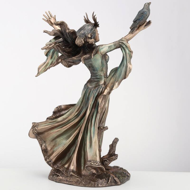 9.84 inches Height Cold Cast Bronze Morgan Le Fay Bronze Finish Figurine