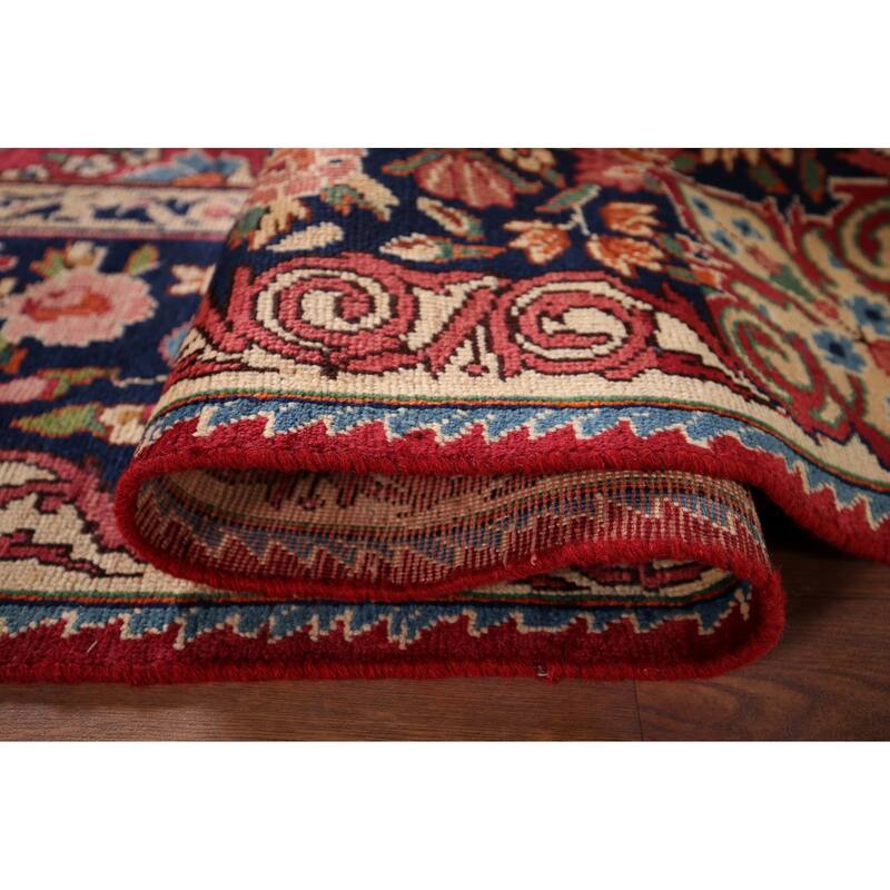 Yazd Antique Persian Area Rug Hand-Knotted Wool Carpet - 6'6" x 10'1"