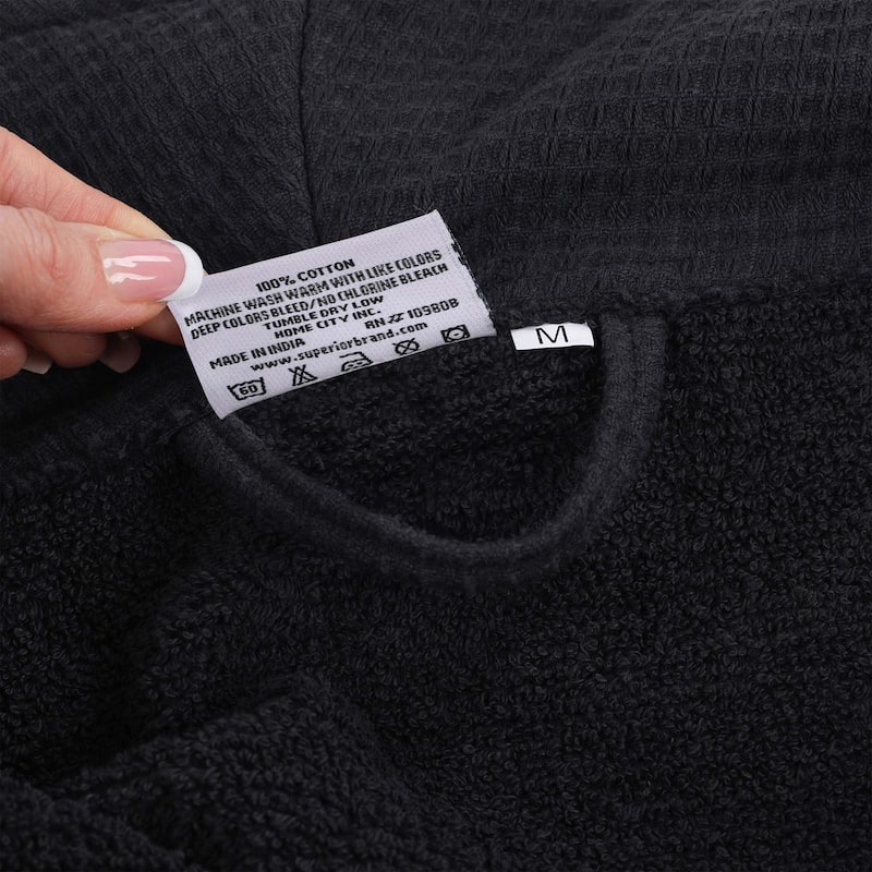 Superior Waffle Weave Cotton Soft Oversized Unisex Adult Bath Robe