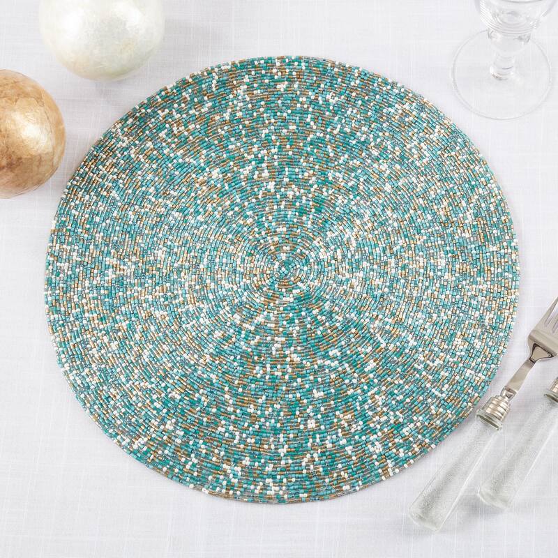 Beaded Design Table Placemats (Set of 4) - 15"