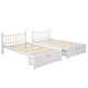 preview thumbnail 5 of 17, Sturdy Solid Pine Full Over Twin & Twin Triple Bunk Bed with Drawers & Guardrails, Converts into 3 Separate Beds