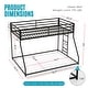 preview thumbnail 2 of 21, Furniture of America Jackson Modern Metal Twin over Full Low Profile Bunk Bed with Reversible Ladder
