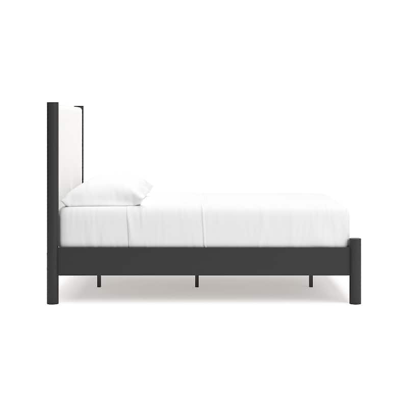 Signature Design by Ashley Cadmori Upholstered Panel Platform Bed