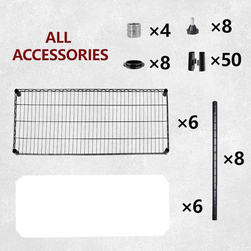 3 Tier Metal Shelf Wire Shelving Unit - Set of 2, 1050lbs Capacity Heavy Duty Adjustable Storage Rack with Shelf Liners