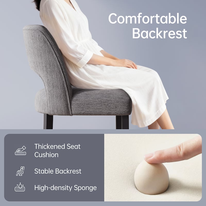 Set of 2/4/6 Modern Fabric Upholstered Dining Room Chair Kitchen Chairs with Wood legs