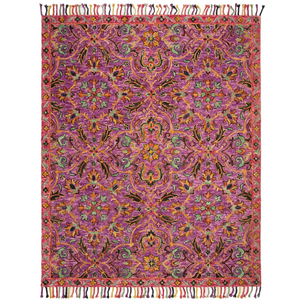 SAFAVIEH Handmade Blossom Sila Modern Floral Wool Rug