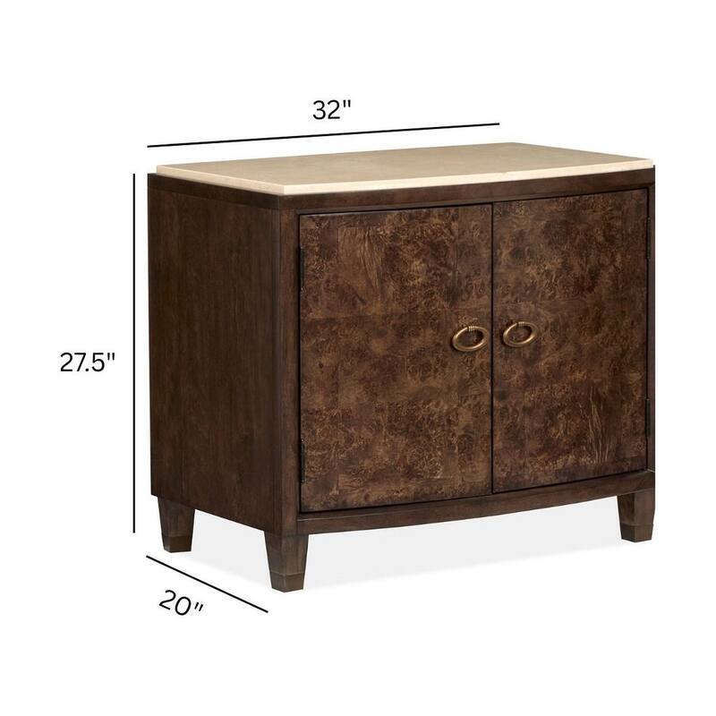 Magnussen Home Rowan Espresso Door Nightstand