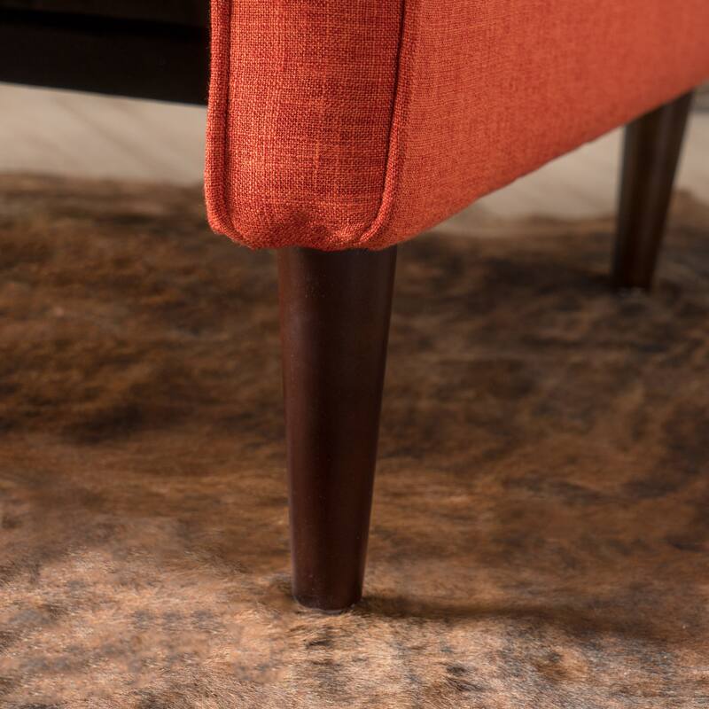 Mervynn Mid-Century Modern Button Tufted Fabric Recliner by Christopher Knight Home